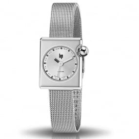 Montre Lip Mach 2000 Mini Square -  - cadran Argent- 30 x 28 mm - Acier -671172