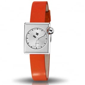 Montre Lip Mach 2000 Mini Square -  - cadran Argent- 30 x 28 mm - Acier -671175