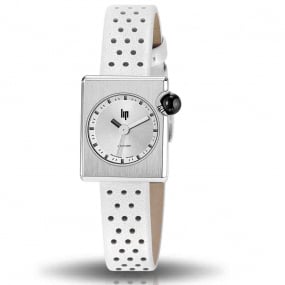 Montre Lip Mach 2000 Mini Square -  - cadran Argent- 30 x 28 mm - Acier -671193