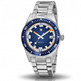 Montre Lip - 3 671853- Homme - cadran Bleu- 39 mm - Acier inoxydable