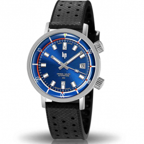 Montre Lip - Ski 671521- Homme - cadran Bleu- 41 mm - Acier inoxydable