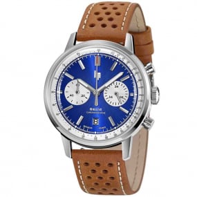 Montre Lip Rallye 39 Chrono Mca-Quartz - Homme - cadran Bleu- 39 mm - Acier inoxydable - 671807