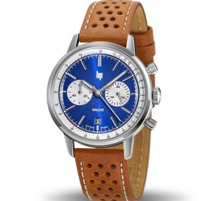 Montre Lip Rallye - Homme - cadran Bleu- 38 mm - Acier inoxydable - 671803