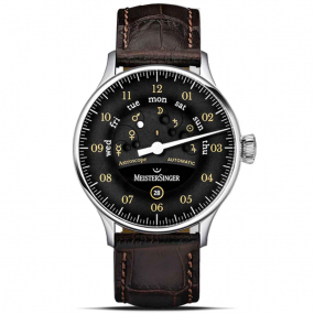 Meistersinger - Astroscope - Noir/Radium vieilli 40 mm- AS902OR