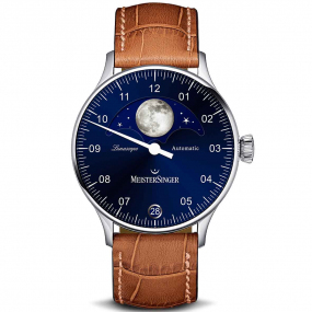 Meistersinger - Lunascope Ponage solaire bleu 40 mm- LS908