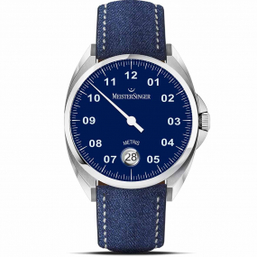 Montre MeisterSinger Metris - Bleu 38 mm- ME908