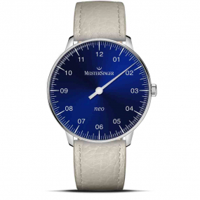 Montre MeisterSinger Neo - Bleu soleil avec verre saphir 36 mm- NES908-C