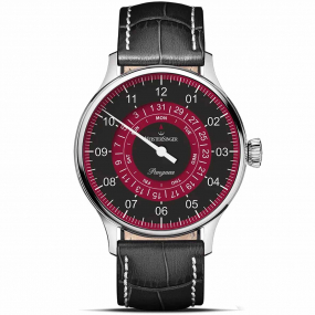 Montre MeisterSinger Pangaea Day Date Noir-Bordeaux 40 mm- PDD902R