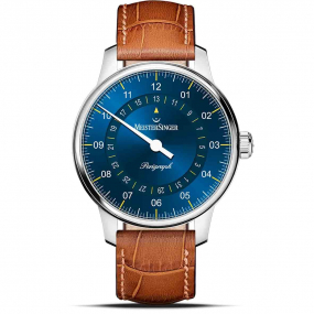 Montre MeisterSinger Perigraph - 38mm - Bleu & jaune 38 mm- S-BM1118-CC