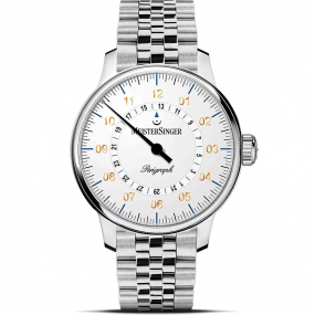 Montre MeisterSinger Perigraph - Blanc 43 mm- AM1001G-A