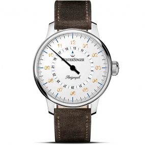 Montre MeisterSinger Perigraph - Blanc 43 mm- AM1001G-CS