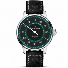 Meistersinger - Perigraph - Noir & Vert 43 mm- AM1002P