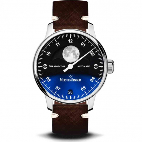 Montre MeisterSinger Stratoscope Noir dgrad vers le Bleu 43 mm- ST982