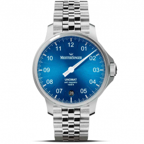 Montre MeisterSinger Unomat - Bleu 43 mm- UN918-A