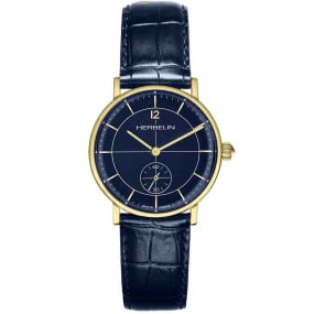 Montre Michel Herbelin Inspiration  Quartz Cadran Bleu Bracelet Cuir - 10647P15