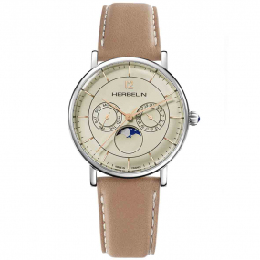 Montre Michel Herbelin Inspiration  Quartz Cadran Ivoire Bracelet Cuir - 12747/AP17TR