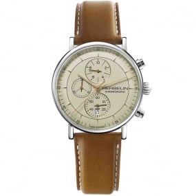 Montre Michel Herbelin Inspiration  Quartz Cadran Ivoire Bracelet Cuir - 35647/AP17RGD