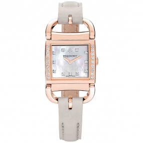 Montre Pequignet Attellage Quartz - Cadran Nacre Blanc - Bracelet Beige - 5896509CD-CBE 