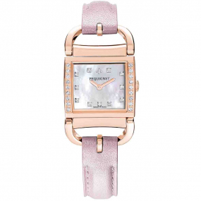 Montre Pequignet Attellage Quartz - Cadran Nacre Blanc - Bracelet Bois de rose nacr - 5896509CD-CBRN 