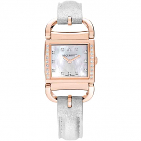 Montre Pequignet Attellage Quartz - Cadran Nacre Blanc - Bracelet Gris perle nacr - 5896509CD-CGPN 