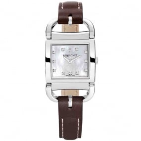 Montre Pequignet Attellage Quartz - Cadran Nacre Blanc - Bracelet Noir - 5894503/1 