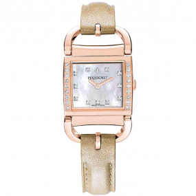 Montre Pequignet Attellage Quartz - Cadran Nacre Blanc - Bracelet Or nacr - 5896509CD-CON 