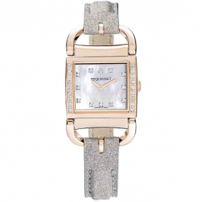 Montre Pequignet Attellage Quartz - Cadran Nacre Blanc - Bracelet Pailettes grises - 5896509CD-CPG 