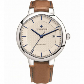 Montre Pequignet Exagone blanc 41 mm - 4470413-CM