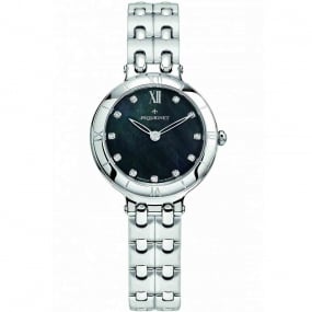 Montre Pequignet Moorea cadran nacre noire et index diamants 29 mm - 7829563 