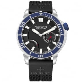 Montre Pequignet Royale 300 Automatique Cadran Noir - 9051443-Silicone