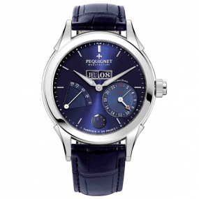 Montre Pequignet Royale GMT Automatique Cadran Bleu - 9010973-AB 