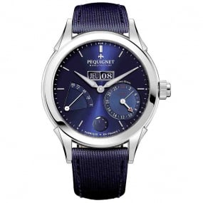 Pequignet - Royale GMT Automatique Cadran Bleu - 9010973-CORDURA 