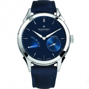 Montre Pequignet Royale Origine Automatique Cadran Bleu - 9010173-COB 