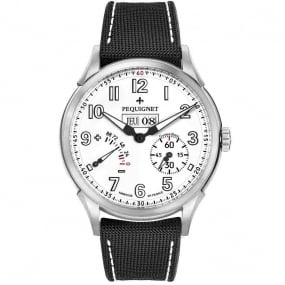 Montre Pequignet Royale Titane Automatique Cadran Blanc - 9032713-Cordura