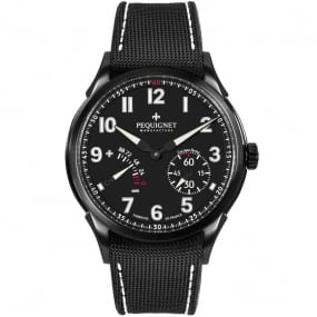 Montre Pequignet Royale Titane Automatique Cadran Noir - 9033843- Cordura