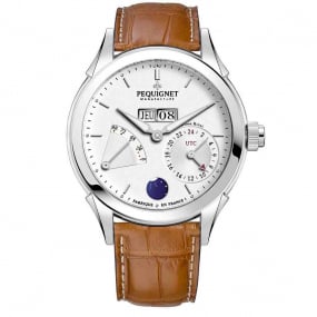 Montre Pequignet Rue Royale GMT  Automatique Cadran Blanc - 9010933-AG 