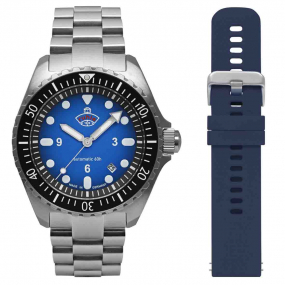 Montre Ruhla NVA Kommando Minentaucher Automatique Cadran Bleu - 4960M3_set