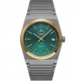 Montre Ruhla Space Control Lady Quartz Solaire Cadran Vert fonc - 4643M4