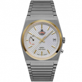 Montre Ruhla Space Control Quartz Solaire Cadran Blanc - Gris - 4642M1