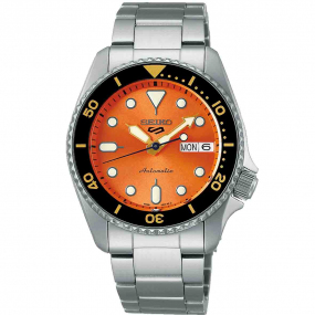 Montre Seiko 5 - Cadran Orange - 38 mm - SRPK35K1