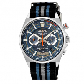 Montre Seiko Sport Quartz Chronographe Quartz cadran Bleu 41 mm - SSB409P1