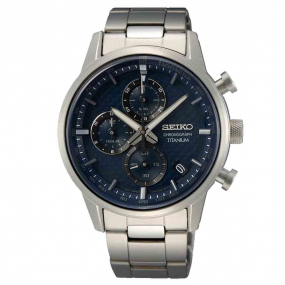 Montre Seiko Sport Quartz Chronographe Quartz cadran Bleu fonc 41.6 mm - SSB387P1