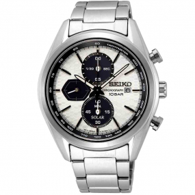 Montre Seiko Sport Quartz Chronographe Quartz Solaire cadran Blanc 41.10 mm - SSC769P1