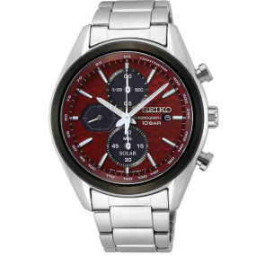 Montre Seiko Sport Quartz Chronographe Quartz Solaire cadran Pourpre 41.10 mm - SSC771P1