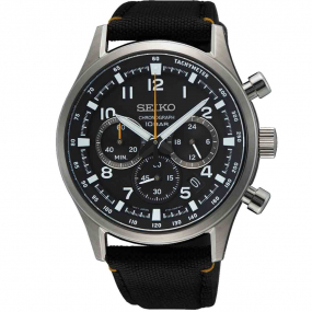 Montre Seiko Sports Chronograph Quartz cadran Noir 43 mm - SSB449P1