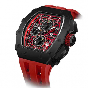 Montre Tsar Bomba - Elemental Series - Quartz - Calendrier - Rouge - TB8204Q-37