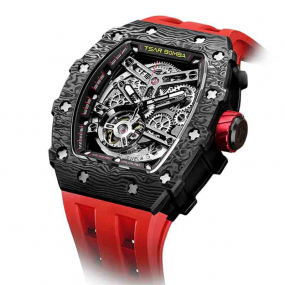 Montre Tsar Bomba - Elemental Series - Rouge - Carbon Fiber Automatic Watch - TB8208CF-09