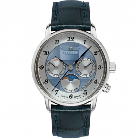 Montre Zeppelin Friedrichshafen Moonphase Lady Quartz Cadran Bleu - 85373