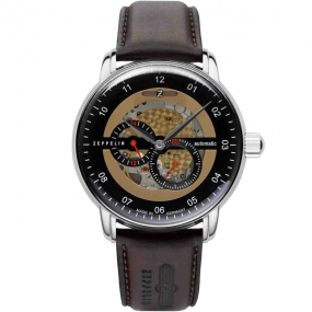 Montre Zeppelin New Captain Skeleton Automatique Cadran Noir et transparent - 86645