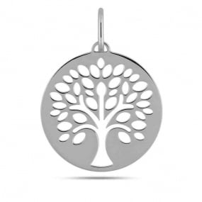 Pendentif Arbre de Vie or blanc Or Blanc - 15 mm -Yasuji - 3.7208.01